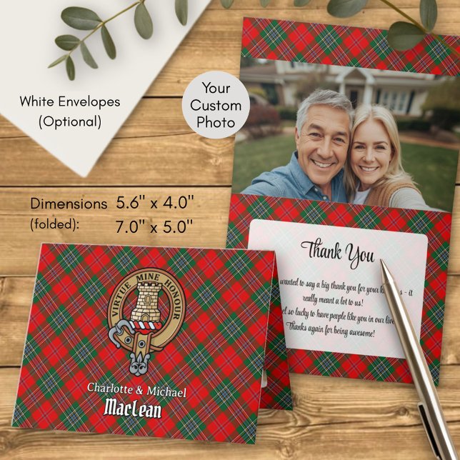 Clan MacLean Crest over Tartan Invitation (Creator Uploaded)