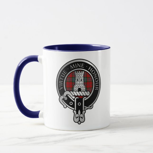 Clan MacLean Crest & Tartan Mug (Left)