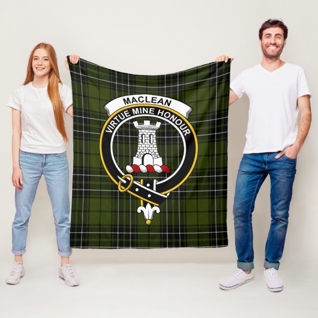 Clan MacLean Hunting Tartan Plaid Fleece Blanket (In Situ)