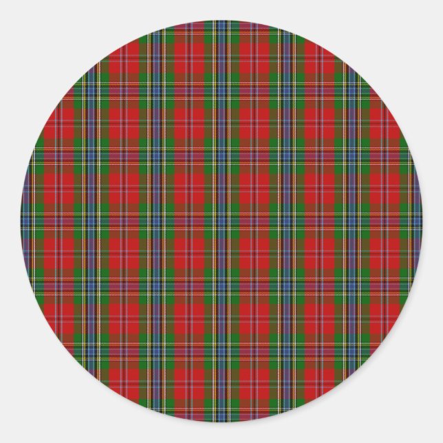 Clan MacLean Of Duart Tartan Classic Round Sticker (Front)