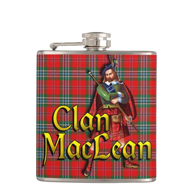 Clan MacLean Old Scotland Hip Flask (Front)