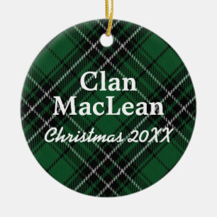 Clan MacLean Scottish Tartan Ceramic Ornament