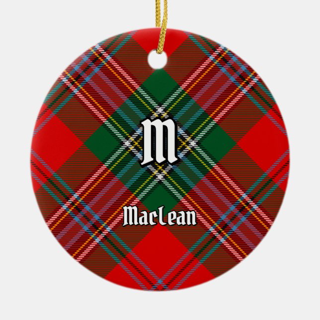 Clan MacLean Tartan Ceramic Ornament (Front)
