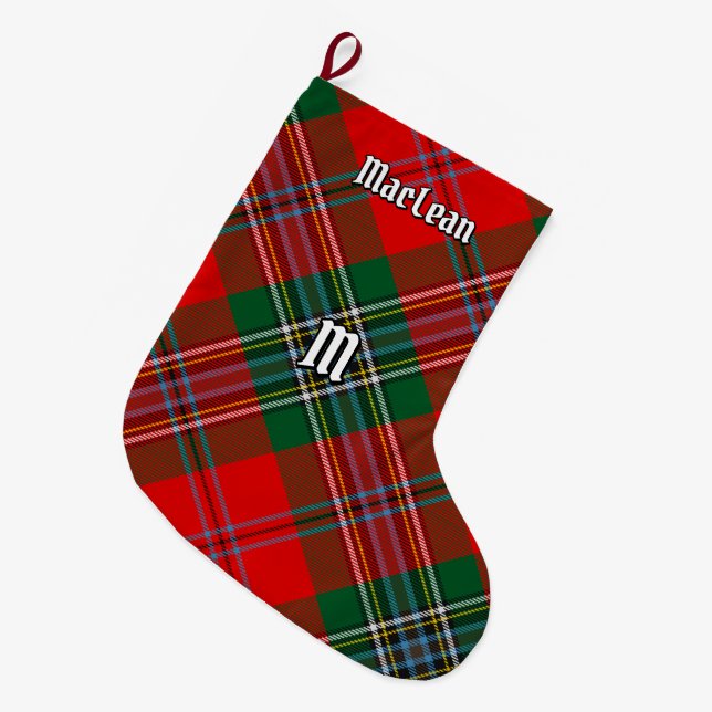 Clan MacLean Tartan Large Christmas Stocking (Front (Hanging))