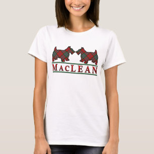 Clan MacLean Tartan Scottie Dogs T-Shirt