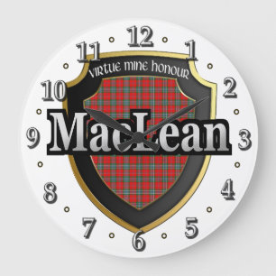 Clan MacLean Tartan Scottish Dream Clock