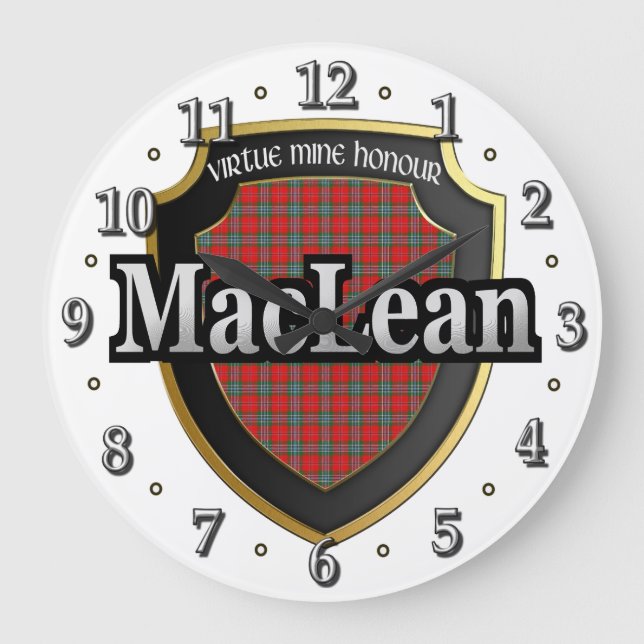 Clan MacLean Tartan Scottish Dream Clock (Front)