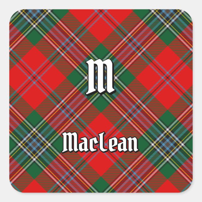 Clan MacLean Tartan Square Sticker (Front)