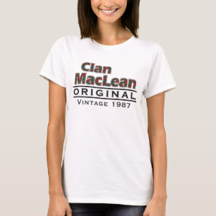 Clan MacLean Vintage Customise Your Birthyear T-Shirt
