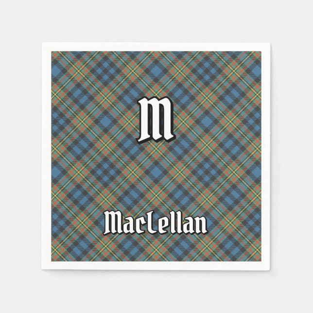 Clan MacLellan Ancient Tartan Napkin (Front)