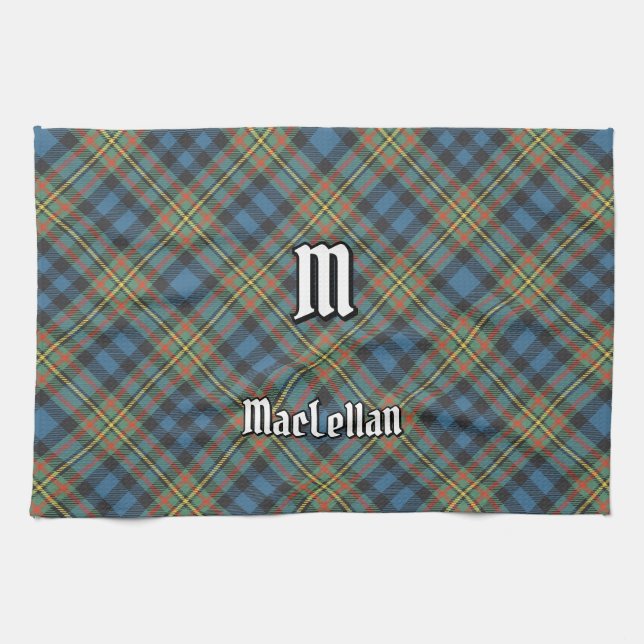 Clan MacLellan Ancient Tartan Tea Towel (Horizontal)