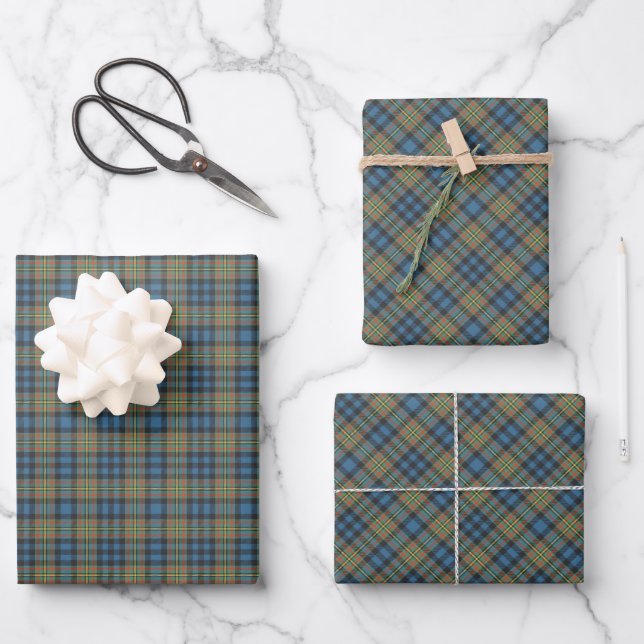 Clan MacLellan Ancient Tartan Wrapping Paper Sheet (Front)