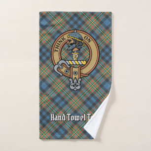 Clan MacLellan Crest over Ancient Tartan Bath Towel Set