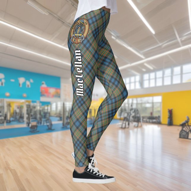 Clan MacLellan Crest over Ancient Tartan Leggings (Creator Uploaded)