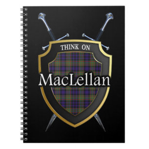 Clan MacLellan Tartan Shield & Swords Notebook