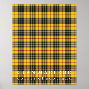 Clan MacLeod Colours of Scotland Tartan Poster