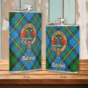 Clan MacLeod Crest Hip Flask