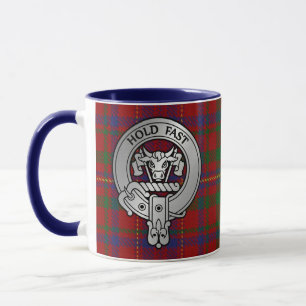 Clan MacLeod Crest & Red Tartan Mug