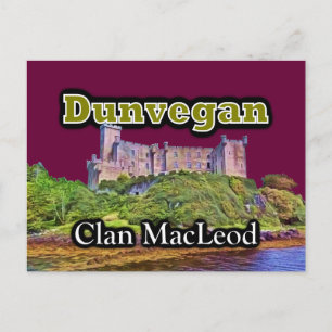 Clan MacLeod Dunvegan Castle Customise Sky Colour Postcard