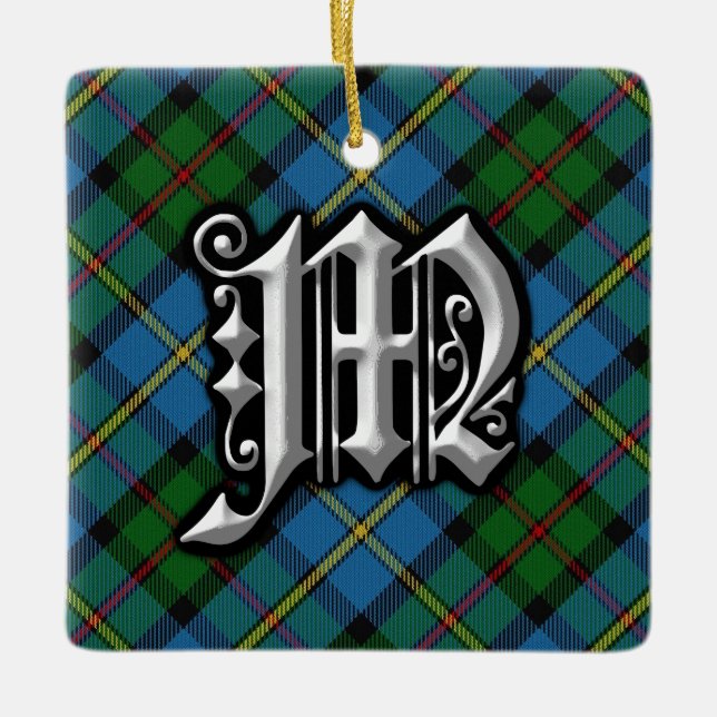 Clan MacLeod Featuring Both Tartans Front & Back Ceramic Ornament (Front)