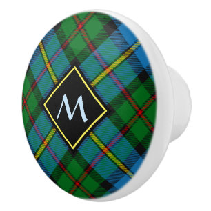 Clan MacLeod Hunting Tartan Ceramic Knob