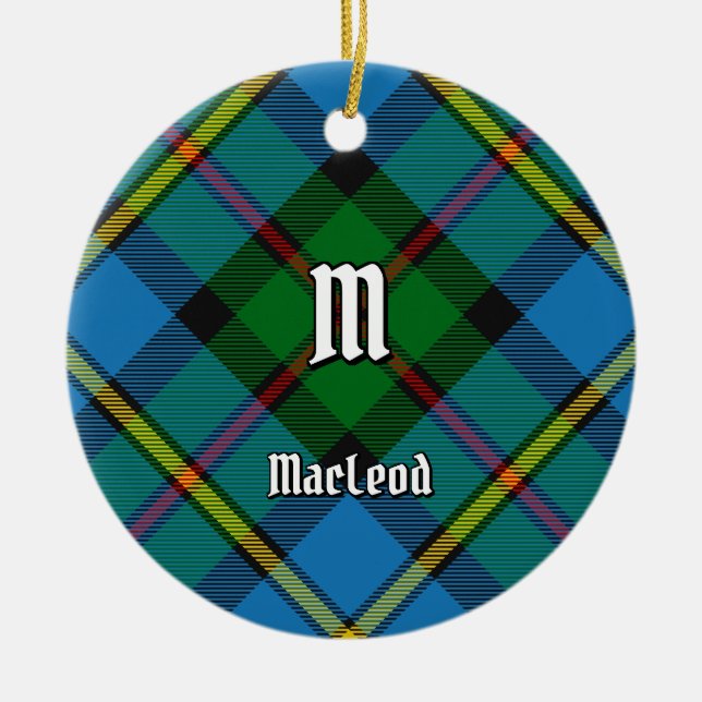 Clan MacLeod Hunting Tartan Ceramic Ornament (Front)