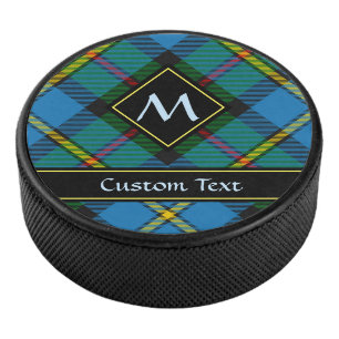 Clan MacLeod Hunting Tartan Hockey Puck