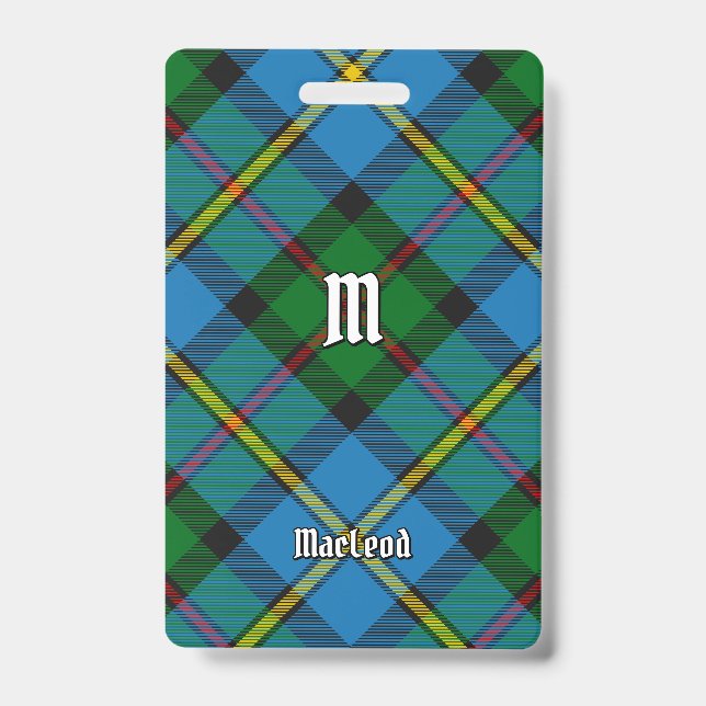 Clan MacLeod Hunting Tartan ID Badge (Front)