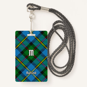 Clan MacLeod Hunting Tartan ID Badge