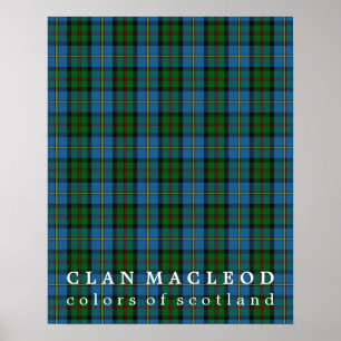 Clan MacLeod of Harris Colours of Scotland Tartan Poster