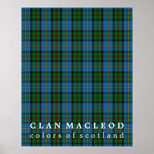 Clan MacLeod of Harris Colours of Scotland Tartan Poster (Front)