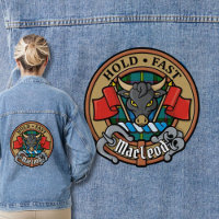 Clan MacLeod of Harris Crest over Hunting Tartan