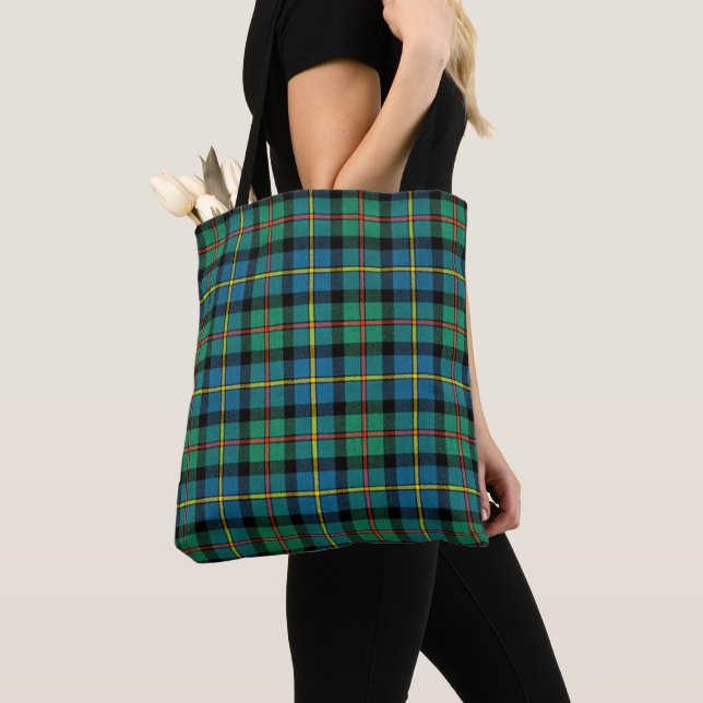 Clan MacLeod of Harris Heavy Weight Tartan Tote Bag (Close Up)