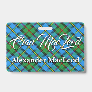 Clan MacLeod of Harris Tartan ID Badge