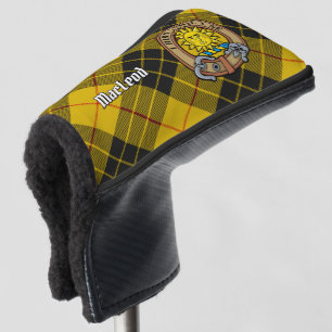Clan MacLeod of Lewis Crest over Tartan Golf Head Cover