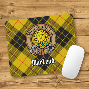 Clan MacLeod of Lewis Crest over Tartan Mouse Pad