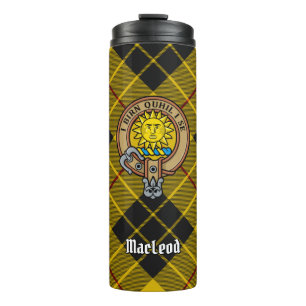 Clan MacLeod of Lewis Crest over Tartan Thermal Tumbler