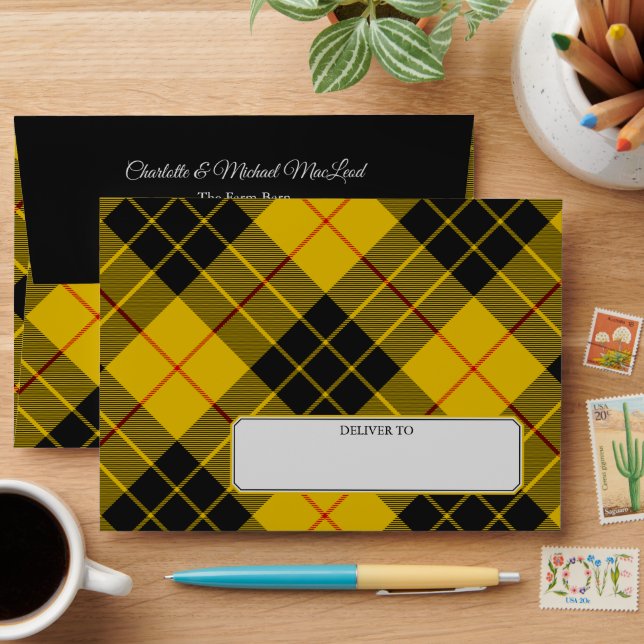 Clan Macleod of Lewis Tartan Envelope (Desk)