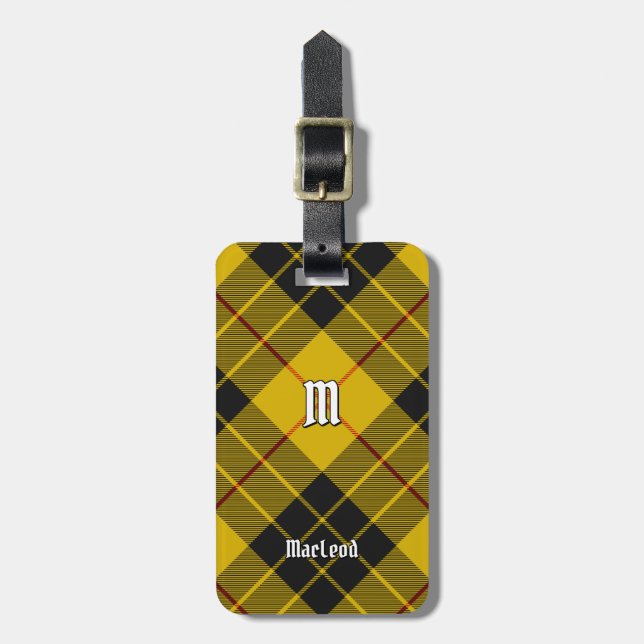Clan Macleod of Lewis Tartan Luggage Tag (Front Vertical)