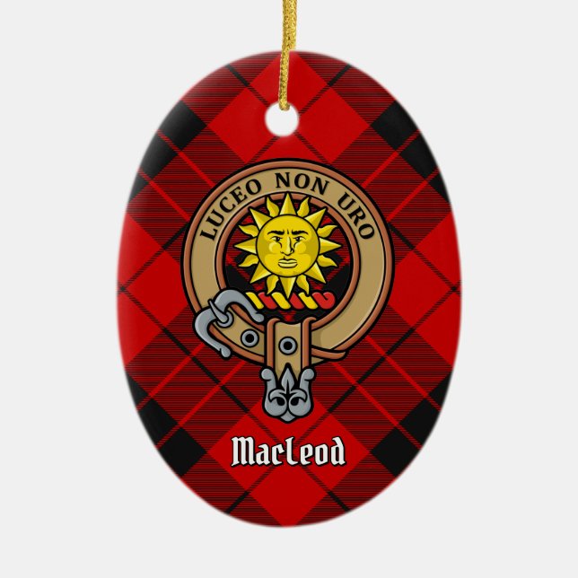 Clan MacLeod of Raasay Crest Ceramic Ornament (Front)