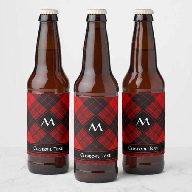 Clan Macleod of Raasay Tartan Beer Bottle Label (Bottles)