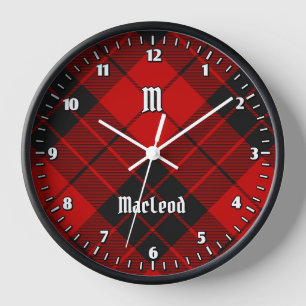 Clan Macleod of Raasay Tartan Clock