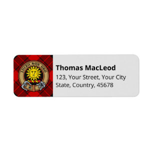 Clan Macleod of Raasay Tartan Return Address Label