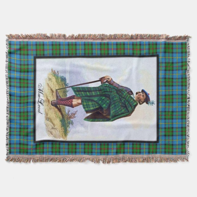 Clan MacLeod Old Scottish Dream Throw Blanket (Front)