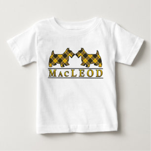 Clan MacLeod Scottie Dogs Scottish Clan Tartan Baby T-Shirt