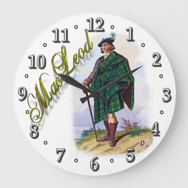 Clan MacLeod Scottish Dream Clock (Front)