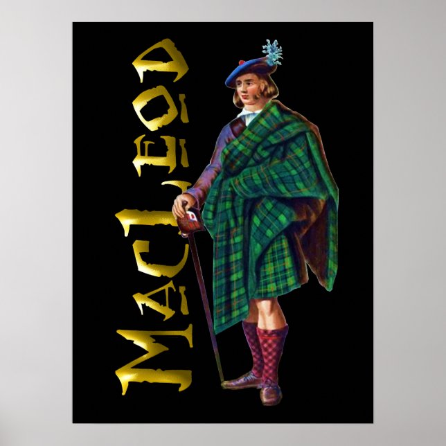 Clan MacLeod Scottish Highland Dream Poster (Front)