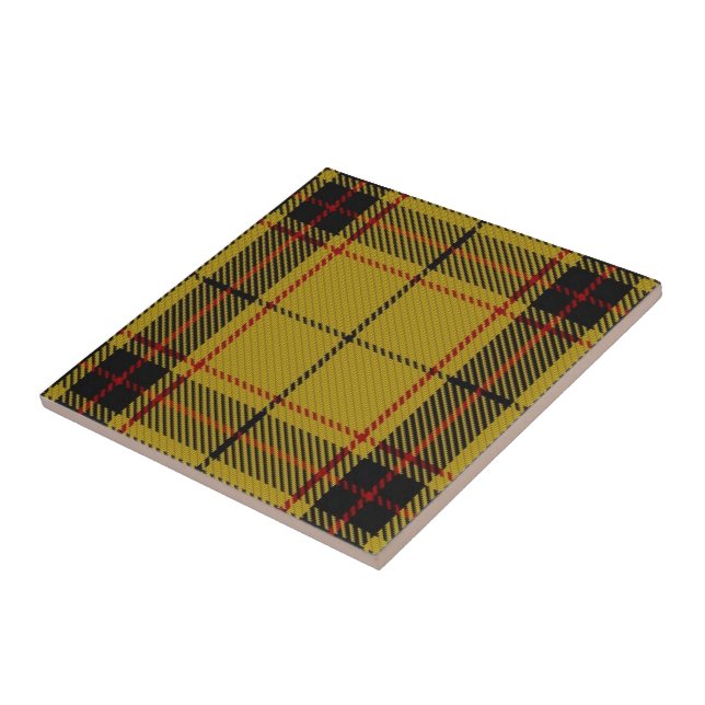 Clan MacLeod Snuffbox Tartan  Ceramic Tile (Side)
