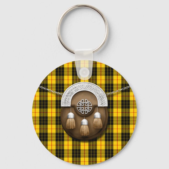 Clan MacLeod Tartan And Sporran Key Ring (Front)