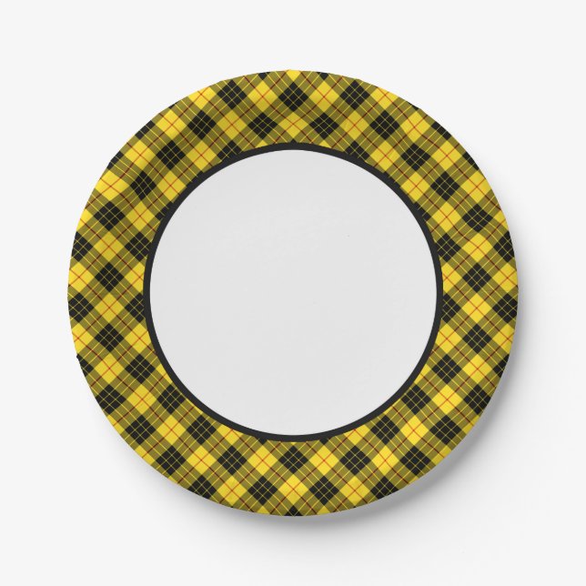 Clan MacLeod Tartan Border Paper Plate (Front)